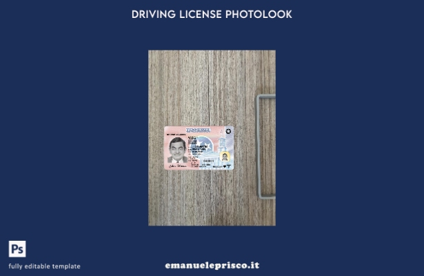 stile verificato patente di guida USA Tennessee presente modello frontale photol